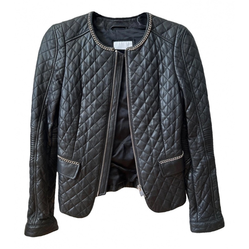 EUC ANINE BING Quilted Leather Jacket